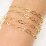 Load image into Gallery viewer, 790FGF. Gold-Filled Flat Oval Long and Short Link Chain
