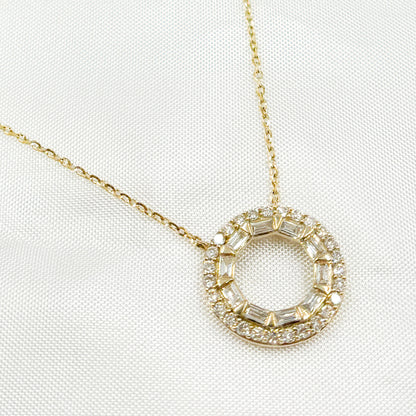 NT402341. 14K Solid Gold Diamond Necklace