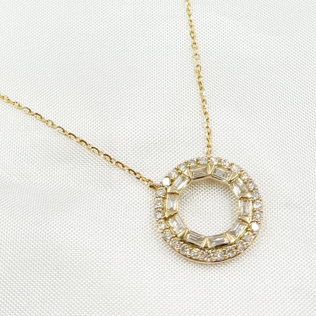 14K Solid Gold Diamond Necklace. NT402341