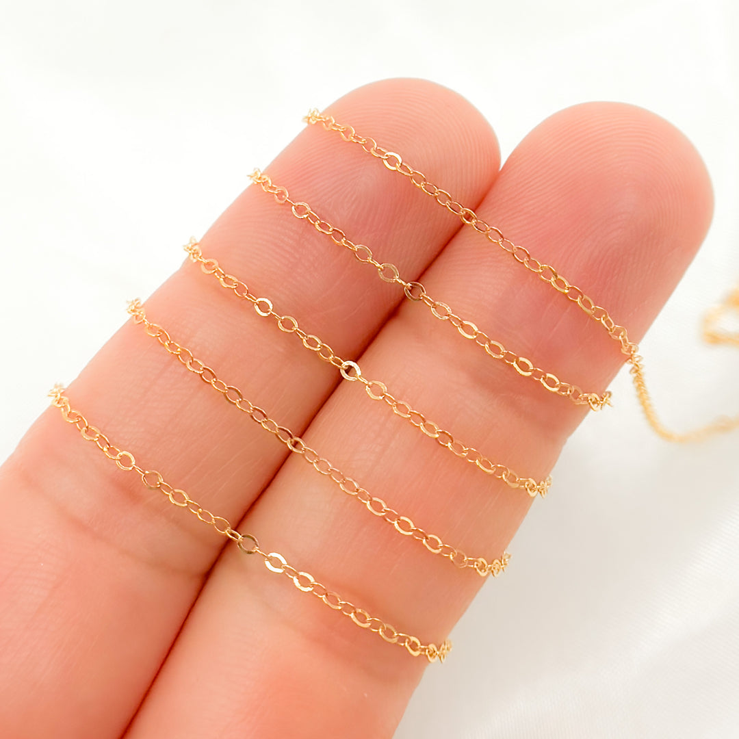 1025F. 14K Gold-Filled Flat Cable Chain