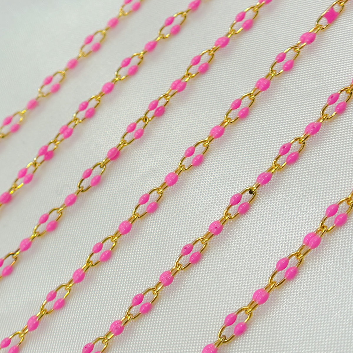 Gold Plated Enamel Chain