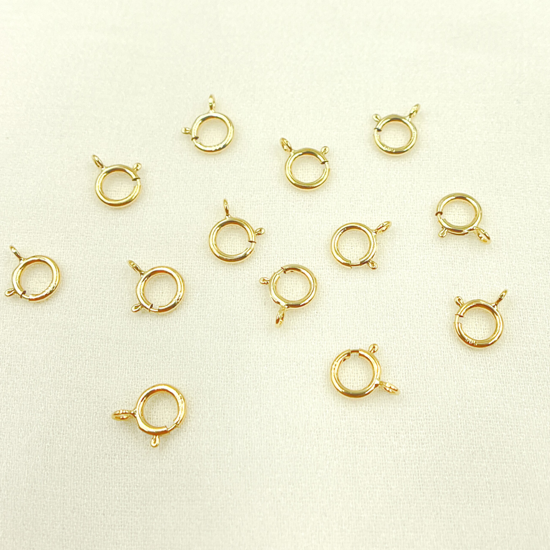 14K Solid Gold Spring Ring 6mm