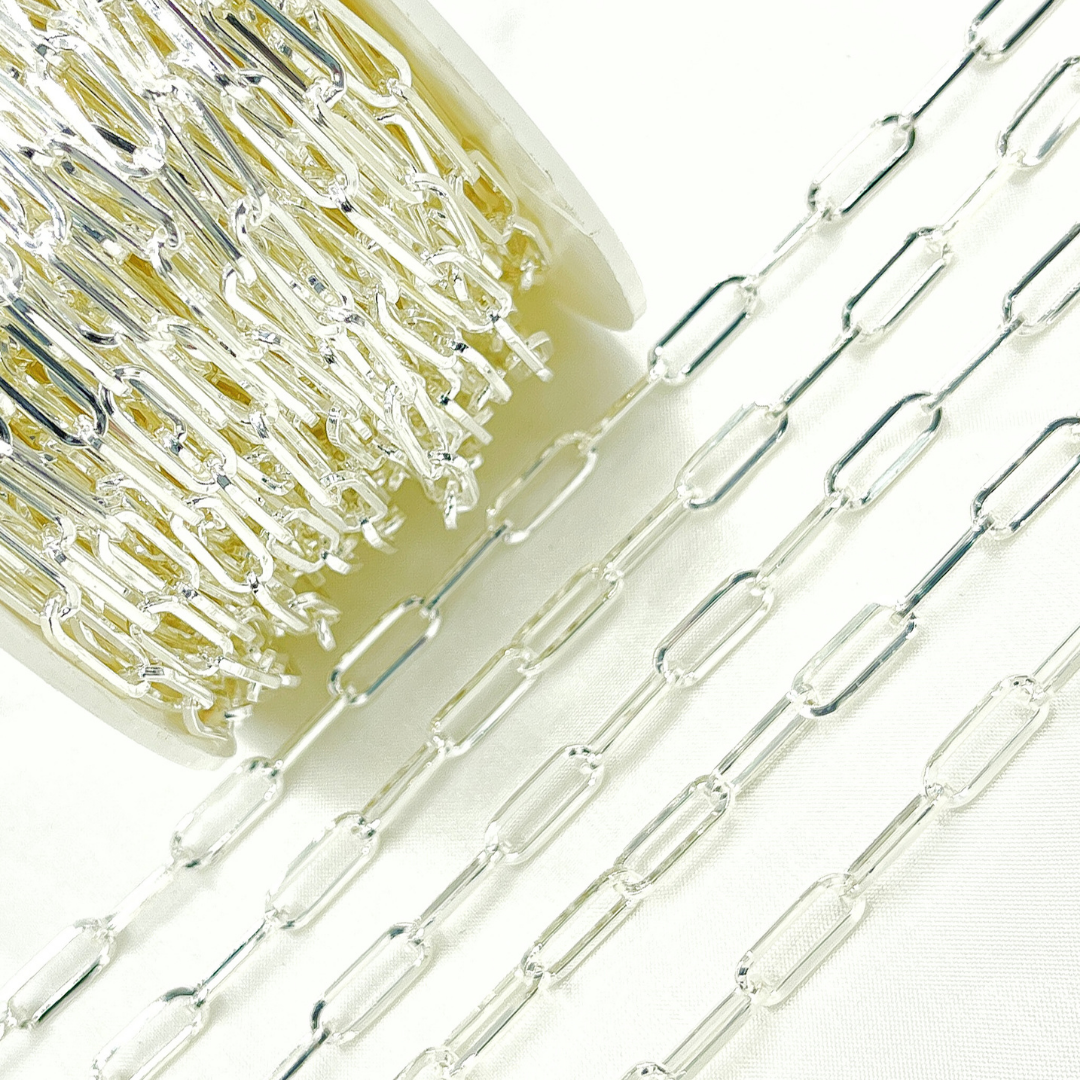 Sterling Silver Flat Paperclip Chain