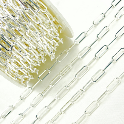 Sterling Silver Flat Paperclip Chain
