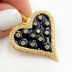 Load image into Gallery viewer, DP196A. Diamond Sterling Silver Heart Enamel Pendant
