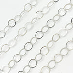 Load image into Gallery viewer, 693FSS. Sterling Silver Flat Round Link Chain
