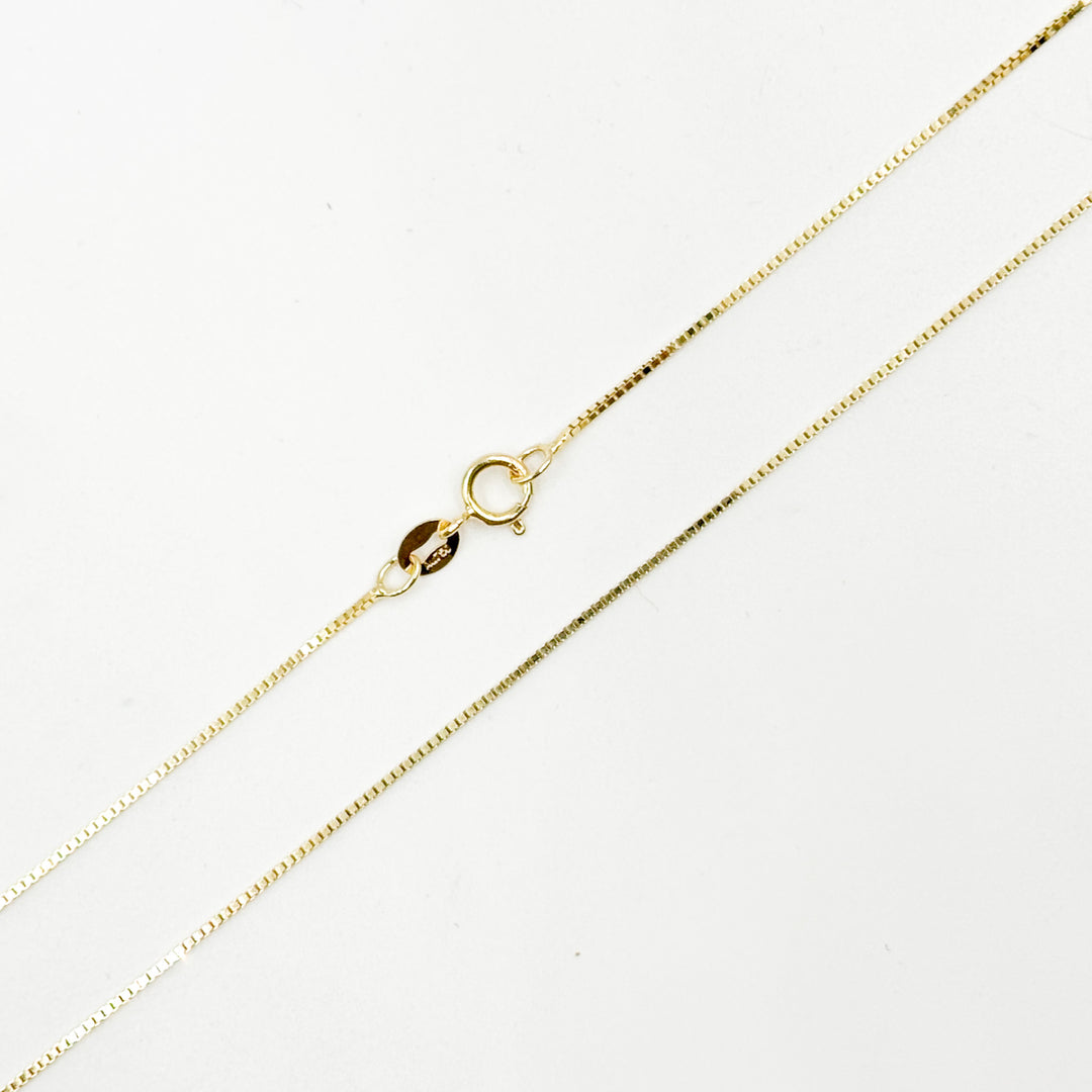 050VED18K. 18K Solid Gold Box Chain