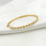 Load image into Gallery viewer, 14K Solid Gold Bangle with Diamonds and Stones. KG246
