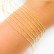 14K Solid Gold Curb Chain