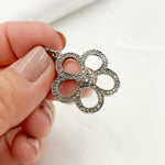 Load image into Gallery viewer, DP199. Diamond &amp; Sterling Silver Flower Pendant
