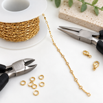 Load image into Gallery viewer, 40/36BD-14K. Solid Yellow Gold Dapped Bar Chain