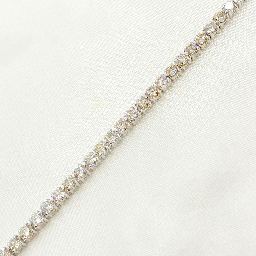 14k Solid Gold Diamond Tennis Bracelet. BTT65202