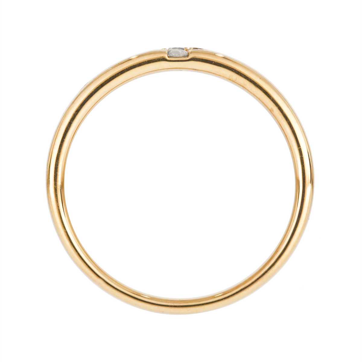 RAE01846. 14K Solid Gold Three-Row Diamond Ring