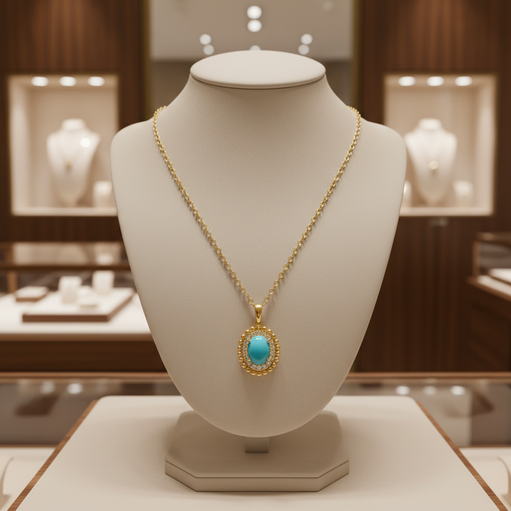 CP96735TQ8X6. 18K Solid Gold Diamond Pendant