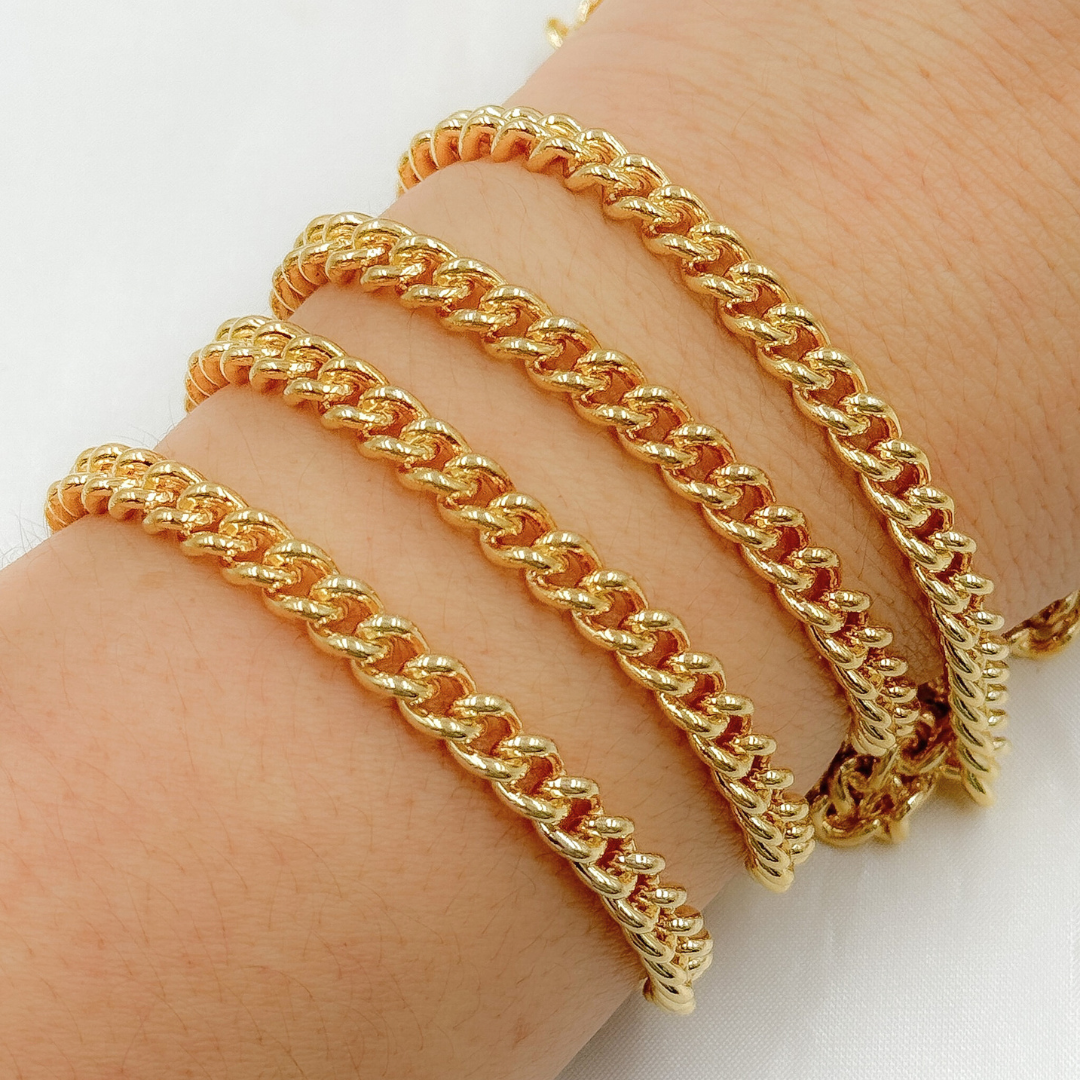 Gold Plated 925 Sterling Silver Curb Chain