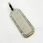 Load image into Gallery viewer, DC092. Diamond &amp; Sterling Silver Rectangle Pendant
