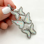 Load image into Gallery viewer, DP388A. Diamond Sterling Silver Butterfly Enamel Pendant
