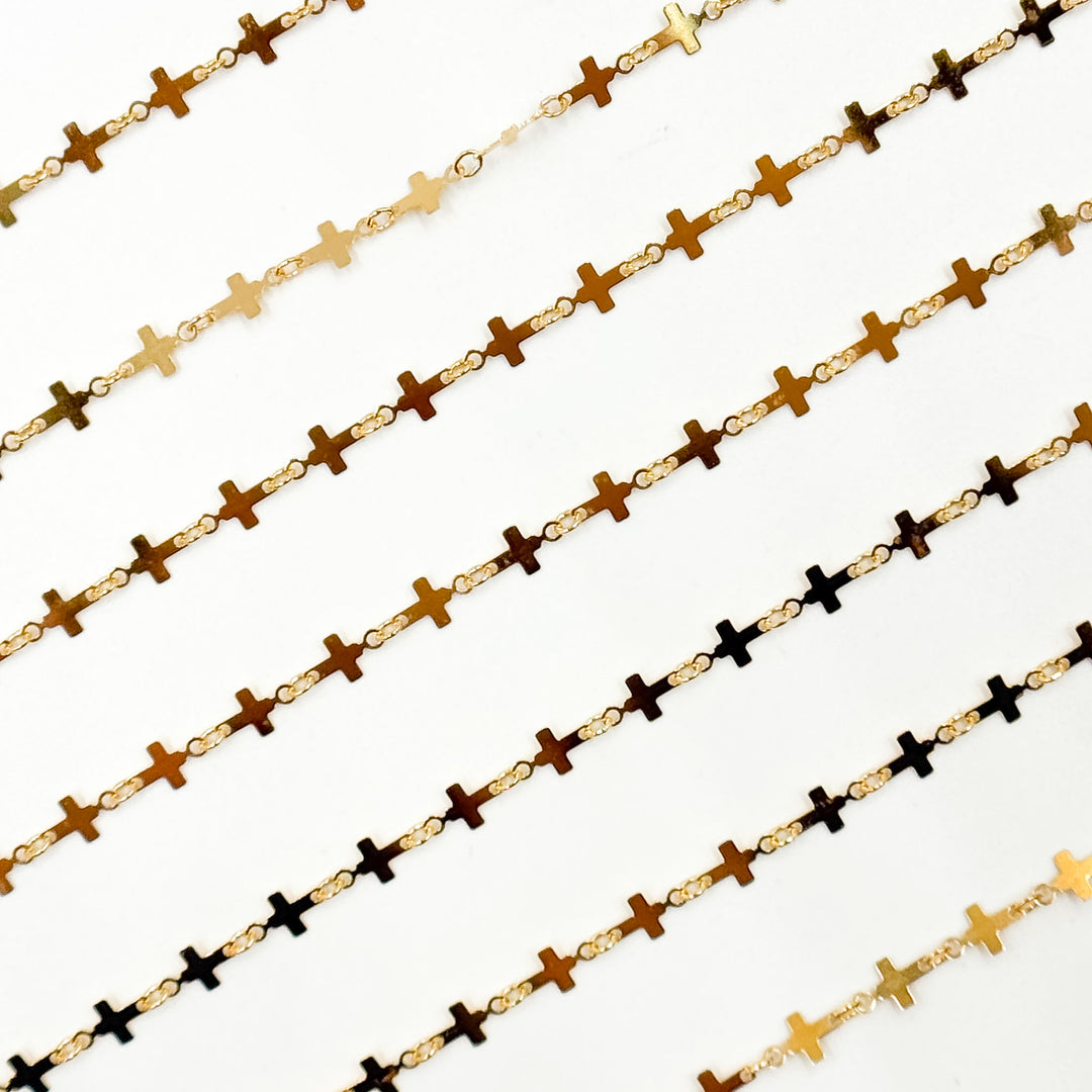 V310GF. 14K Gold-Filled Fancy Cross-Link Chain