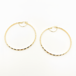 Load image into Gallery viewer, GER106. 14K Gold Twisted Hoop Earrings