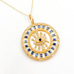 Load image into Gallery viewer, Shop Now Gold Round Evil Eye Pendants