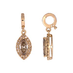 Load image into Gallery viewer, CMG00342C. 14K Solid Gold Champagne Diamond Marquise Charm