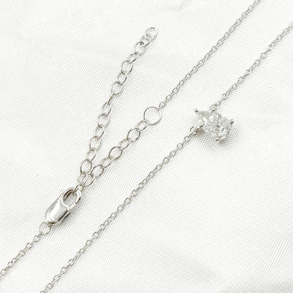 NFG71520. 14K Solid Gold Diamond Drop Shape Necklace