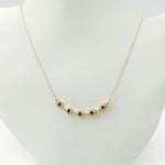 Load image into Gallery viewer, 14k Solid Gold Diamond and Blue Sapphire Eye Necklace. NFE70852BS
