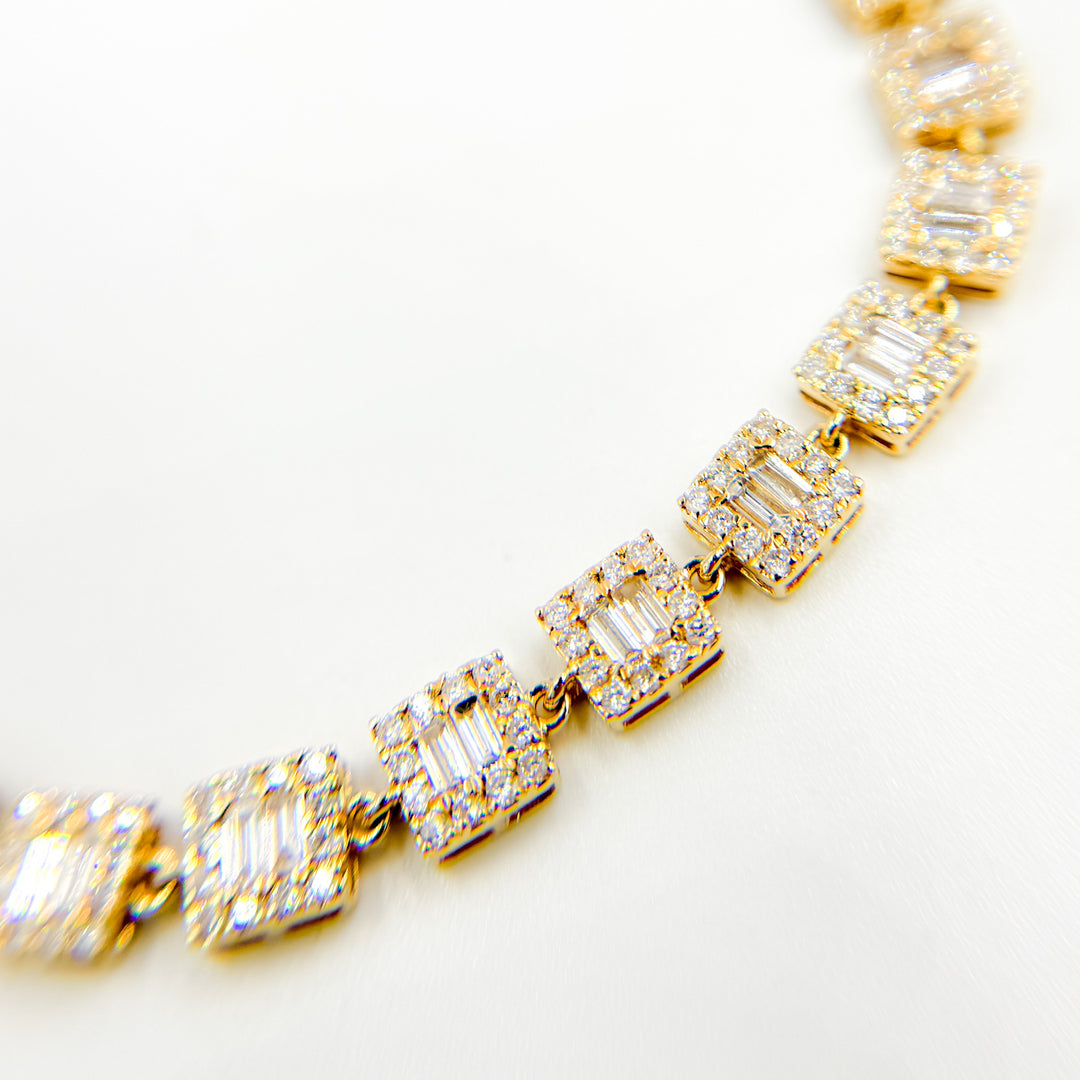 BFM60864. 14K Solid Yellow Gold Diamond Bracelet