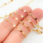 14k Solid Gold Filled Diamond Cut Marina Chain