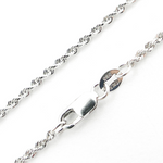 Load image into Gallery viewer, 14K Solid White Gold Rope Necklace. 030CRDP0L8LWG
