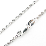 Load image into Gallery viewer, 030CRDP0L8LWG. 14K Solid White Gold Rope Chain
