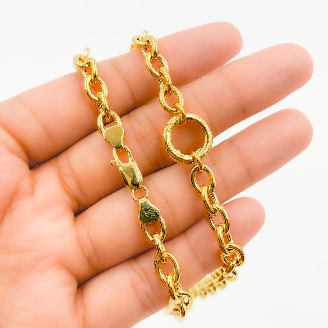 150HVI2644169. 14K Solid Gold Cable Hollow Link Chain
