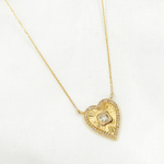 Load image into Gallery viewer, 14K Solid Gold Diamond Heart Necklace. NFE71508
