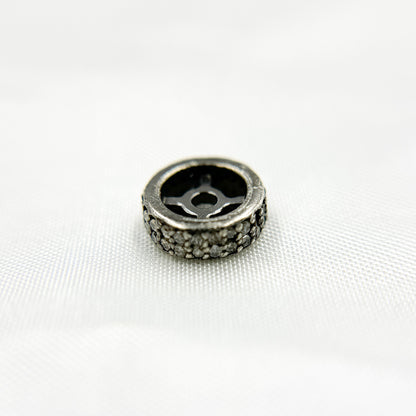 DC584. Diamond Sterling Silver Spacer Bead