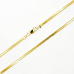 Load image into Gallery viewer, 290J02RUMBA. 14K Solid Gold Flat Snake Necklace