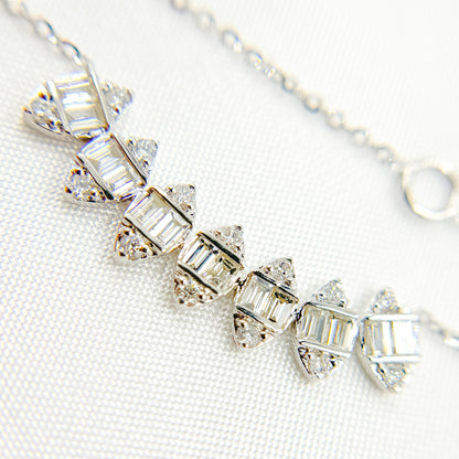 NT403015. 14K Solid Gold Diamond Necklace