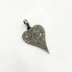 Load image into Gallery viewer, DP074. Diamond Sterling Silver Heart Pendant
