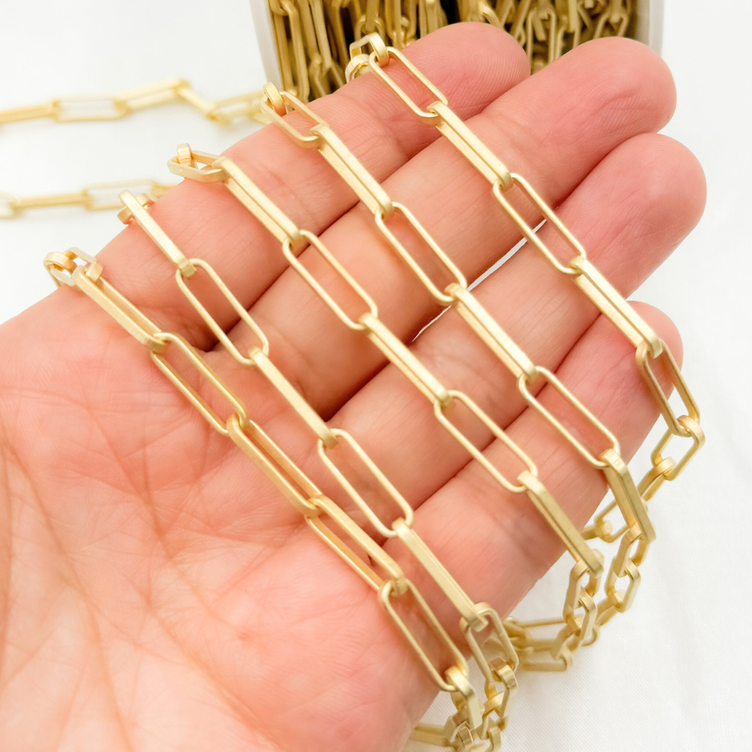Buy Matte Gold Plated 925 Sterling Silver Paperclip Chain
