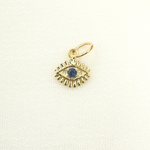 Load image into Gallery viewer, 14K Solid Gold Diamond Evil Eye Charm. GDP264
