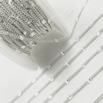 Load image into Gallery viewer, 67S3SS. Sterling Silver Satellite Curb Link Chain
