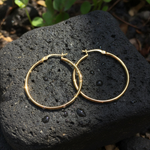 Load image into Gallery viewer, GER169. 14K Gold Hollow Hoop Earrings