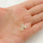 Load image into Gallery viewer, 14k Solid Gold Diamond Flower Necklace. NFG71572
