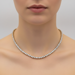 Load image into Gallery viewer, NFP71363. 14K Solid Gold Diamond Tennis Necklace