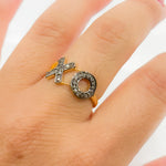 Load image into Gallery viewer, DR026. Diamond Sterling Silver XO Ring
