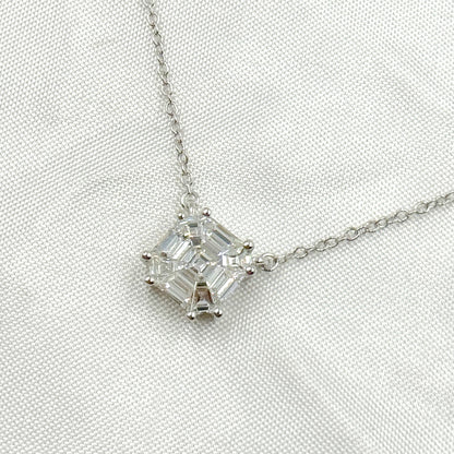 NFI71519. 14K Solid Gold Diamond Necklace