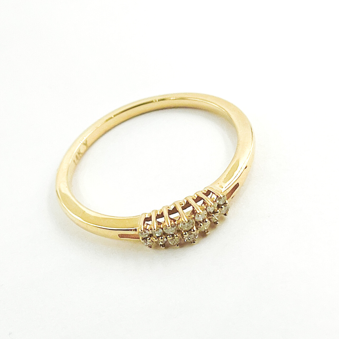 14K Solid Gold Diamond Ring. GDR29