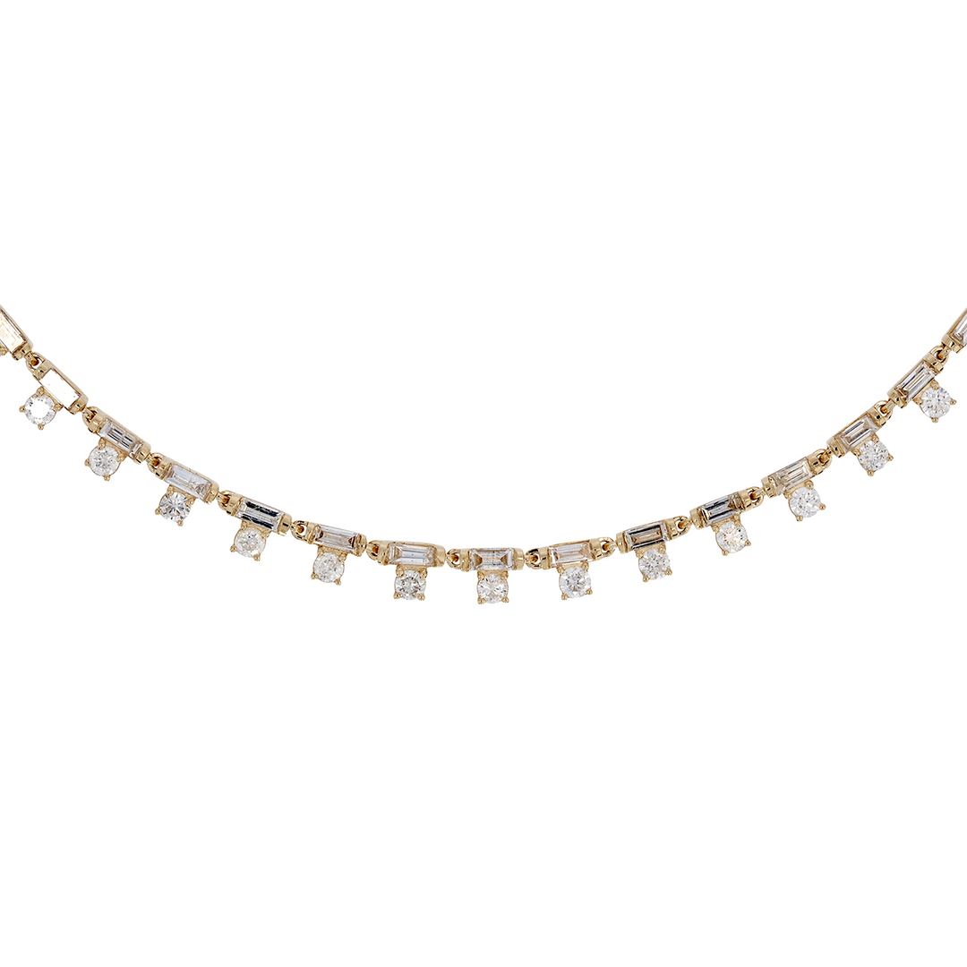NFR72690. 14K Solid Gold Diamond Necklace