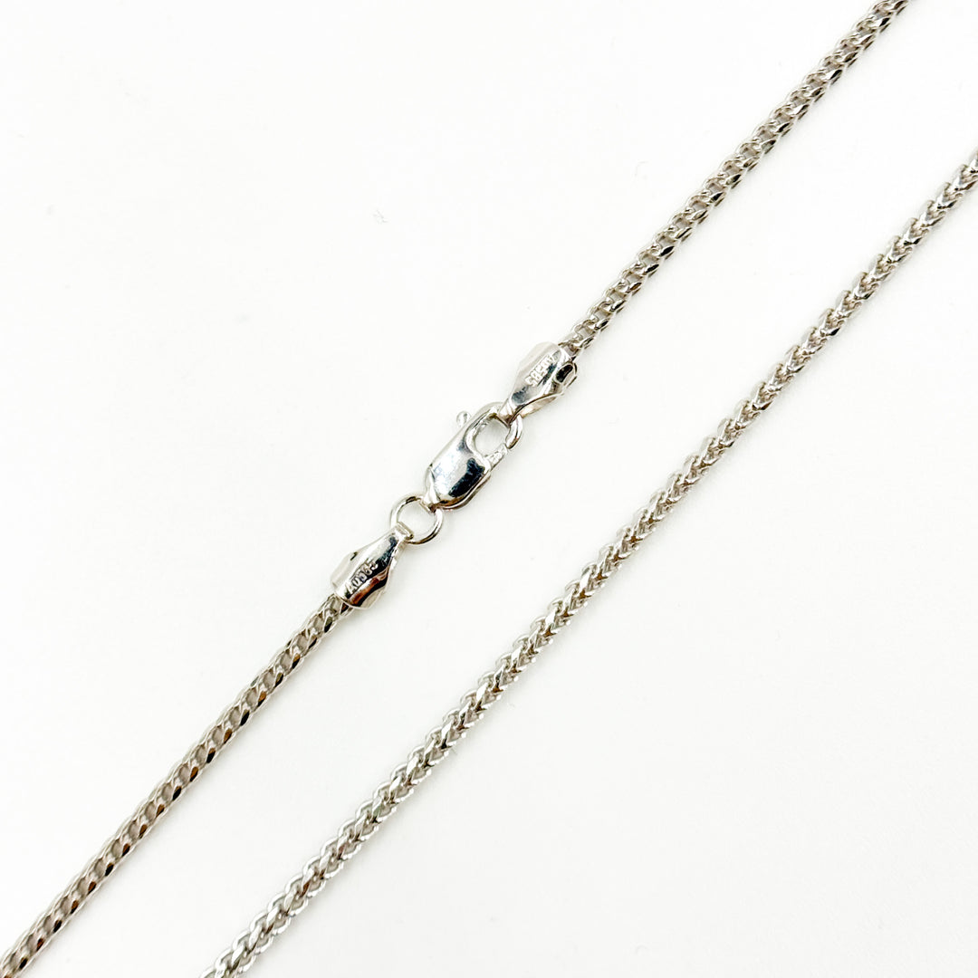 050FRDTL426WG. 14K White Solid Gold Franco Link Chain