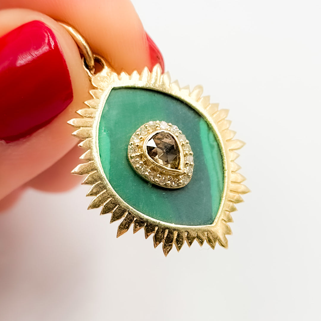 14K Gold Oval Pendant