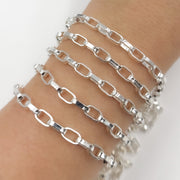 Silver Rectangle Box Chain